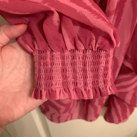 TOCCIN X RTR Pink Zebra Print Ruffle Valentine’s Dress - Picture 2 of 7